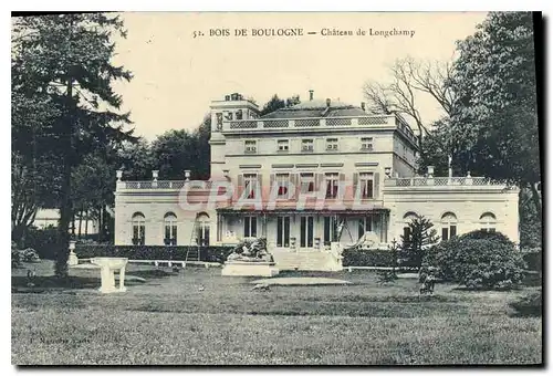 Cartes postales Bois de Boulogne Chateau de Longchamp