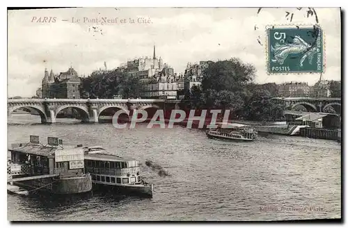 Ansichtskarte AK Paris Le Pont Neuf et la Cite Bateaux