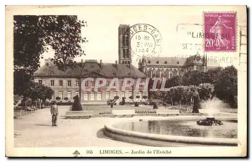 Cartes postales Limoges Jardin de l'Eveche