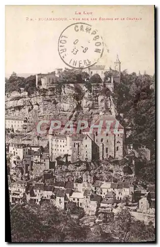 Cartes postales Le Lot Rocamadour Vue sur les Chateau