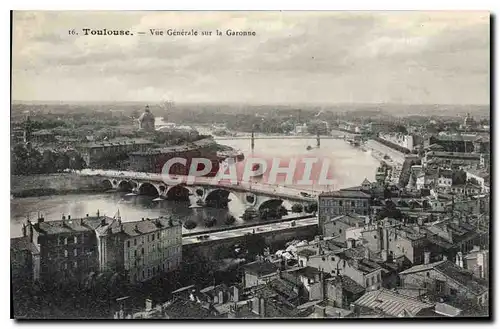 Cartes postales Toulouse Vue generale sur la Garonne