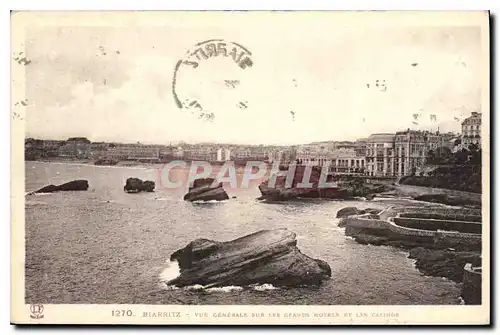 Cartes postales Biarritz Vue generale sus les Grands Hotels et les Casinos