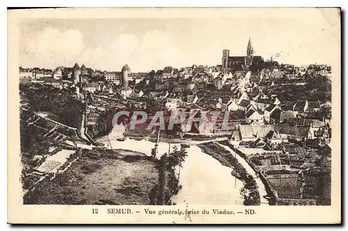 Cartes postales Semur Vue generale prise du Viaduc