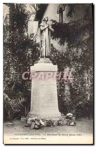 Ansichtskarte AK Pothieres Cote d'Or Le Monument de Sainte Jeaune d'Arc