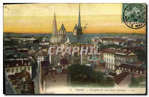 Cartes postales Dijon Vue generale vers Sainte Benigne