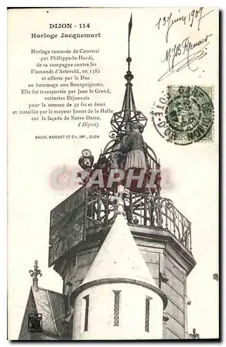 Cartes postales Dijon Horloge Jacquemart