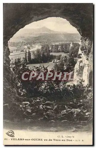 Cartes postales Velars sur Ouche vu du Trou au Duc