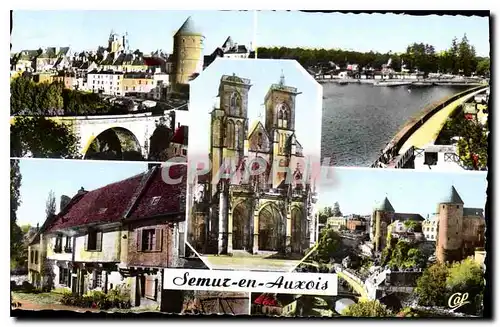 Ansichtskarte AK Semur en Auxois Le Pont Joly Lac de Pont l'Eglise Notre Dame Vue generale