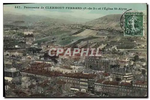 Cartes postales Panorama de Clermont Ferrand P de D Et l'Eglise St Alyre