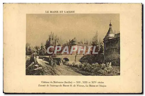 Cartes postales Le Mine et l'Anjou Chateau de Malivorne Sarthe