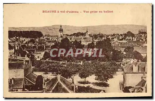 Cartes postales Beaune a vol d'oiseau Vue prise en Ballon