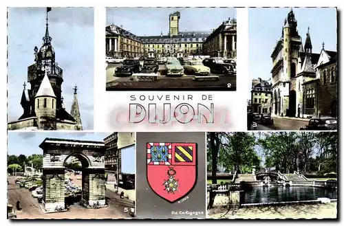 Cartes postales Dijon Cote d'Or Jacquemart Palais des Ducs de Bourgne Notre Dame Porte Guillaume Bassin du Jardi