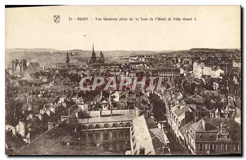 Ansichtskarte AK Dijon Vue Generale prise de la Tour de l'Hotel de Ville Ouest