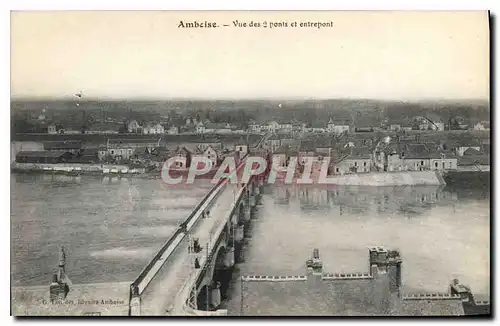 Ansichtskarte AK Amboise Vue des ponts et entrepont