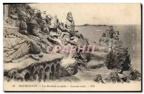 Cartes postales Rotheneuf Les Rochers sculptes Carved rocks