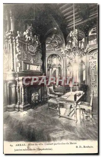 Cartes postales Arras Hotel de ville Cabinet particulier du Maire