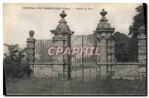 Ansichtskarte AK Chateau de Carrouges Orne Grille du Parc
