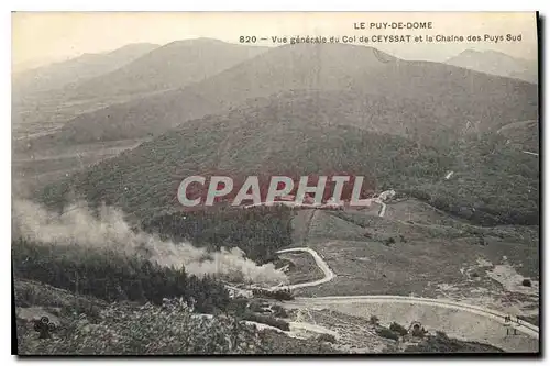 Cartes postales Le puy de Dome Vue generale du Col de Ceyssat et la Chaine des Puys Sud