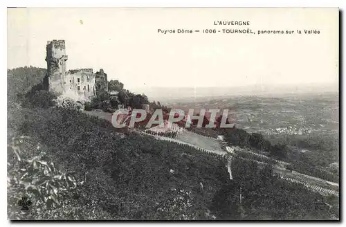 Cartes postales L'Auvergne Puy de Dome Tournoel panorama sur la Vallee