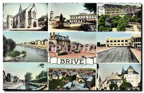 Cartes postales Brive de G a D Eglise St Martin Les bords de la Correze Les Bords du Canal