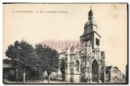 Cartes postales Montdidier La Rue et l'Eglise St Pierre