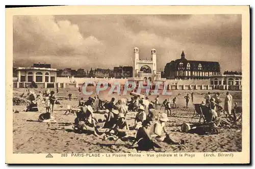 Cartes postales Paris Plage La Pisoine Marine Vue generale et la Plage