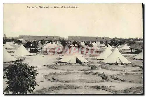 Ansichtskarte AK Camp de Sissonne Tentes et Baraquements