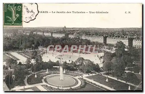 Cartes postales Paris Le Jardin des Tuileries Vue Generale