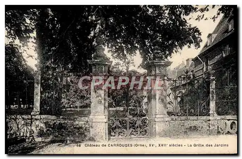 Cartes postales Chateau de Carrouges Orne La Grille des Jardins