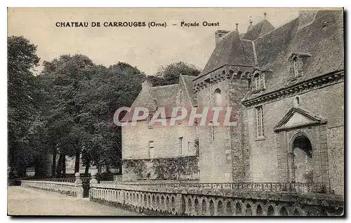 Ansichtskarte AK Chateau de Carrouges Orne Facade Ouest