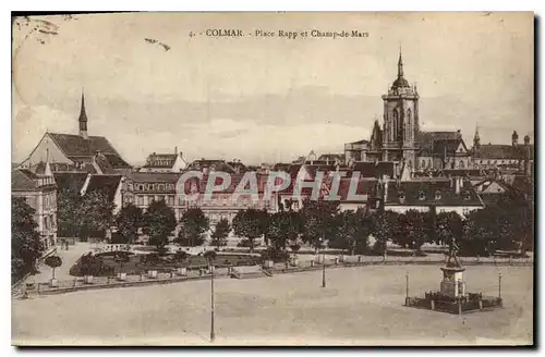 Cartes postales Colmar Place Rapp et Champ de Mars