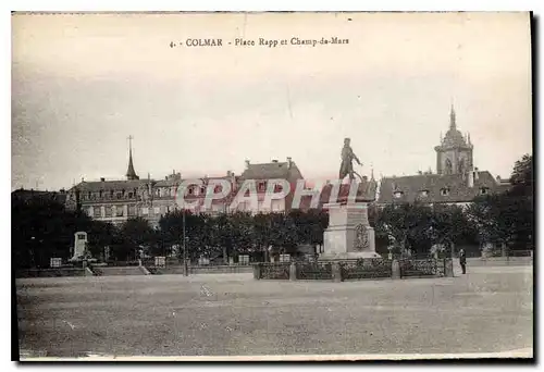 Cartes postales Colmar Place Rapp et Champ de Mars
