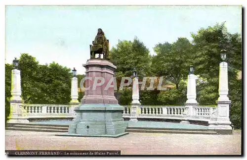 Ansichtskarte AK Clermont Ferrand Le monument de Blaise Pascal