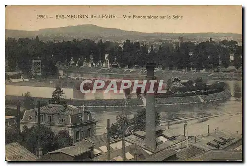 Cartes postales Bas Meudon Bellevue Vue Panoramique sur la Seine
