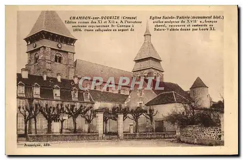 Cartes postales Chamron sur Voueize Creuse Eglise Sainte Valerie monument hist