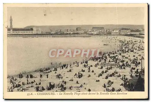 Ansichtskarte AK Cherbourg La Nouvelle Plage situee devant la Nouvelle Maritime