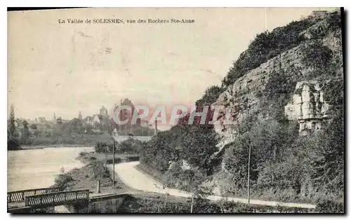 Cartes postales La Vallee de Solesmes vue des Rochers Ste Anne