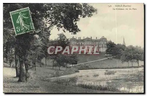 Cartes postales Sable Sarthe Le Chateau vu du Parc