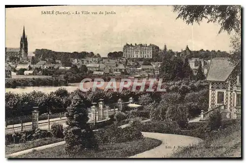 Cartes postales Sable Sarthe La Ville vue du Jardin