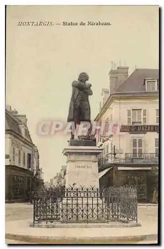 Ansichtskarte AK Montargis Statue de Mirabeau