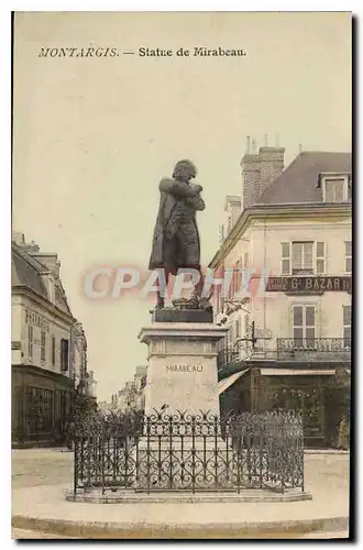 Cartes postales Montargis Statue de Mirabeau