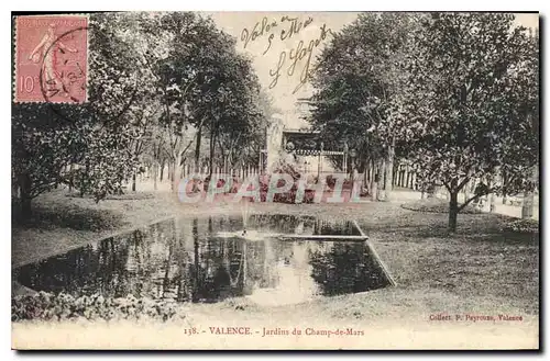 Cartes postales Valence Jardins du Champ de Mars