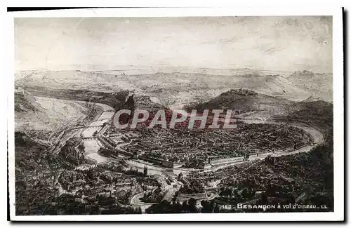 Cartes postales Besancon a vol d'oiseau