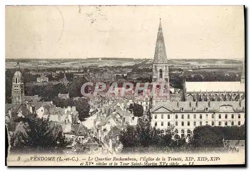 Ansichtskarte AK Vendome L et C Le Quartier Rochambeau l'Eglise de la Trinite