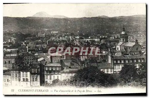 Ansichtskarte AK Clermont Ferrand Vue d'ensemble et le Puy de Dome