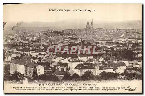 Cartes postales Clermont Ferrand Vue generale