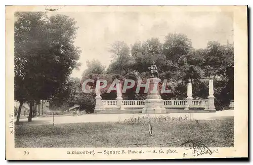 Cartes postales Clermont Square B. Pascal