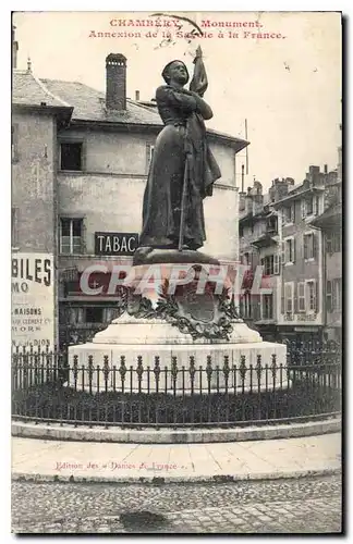 Ansichtskarte AK Chambery Monument Annexion de la Savoie a la France