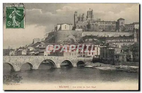 Ansichtskarte AK Beziers Vue prise du Pont Neuf