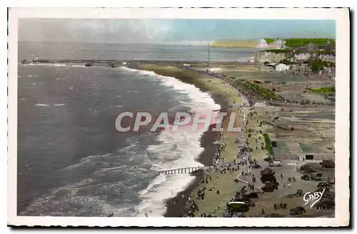 Ansichtskarte AK Dieppe Seine Inf La Plage et les Jetees du Port